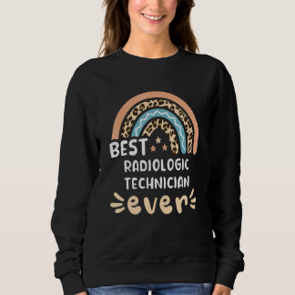 Sudadera Best Radiologic Technician Ever Leopard Rainbow Mo