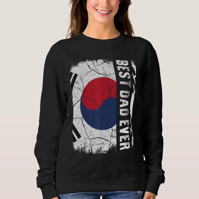 Sudadera Best South Korean Dad Ever South Korea Flag Father (Anverso)