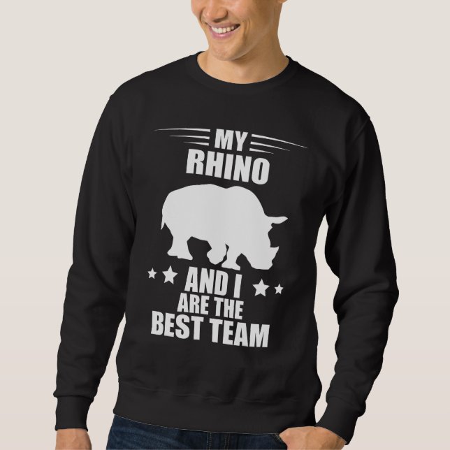 Sudadera Best Team Wildlife Rhinos Animal Rights Rhinoceros (Anverso)