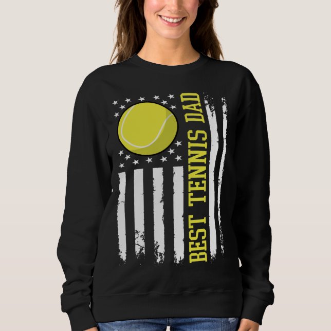 Sudadera Best Tennis Dad Tennis Daddy US Flag (Anverso)