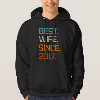 Sudadera Best Wife Since 2017 6th Wedding Anniversary For W