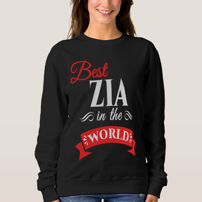 Sudadera Best Zia In The World Italian Aunt (Anverso)