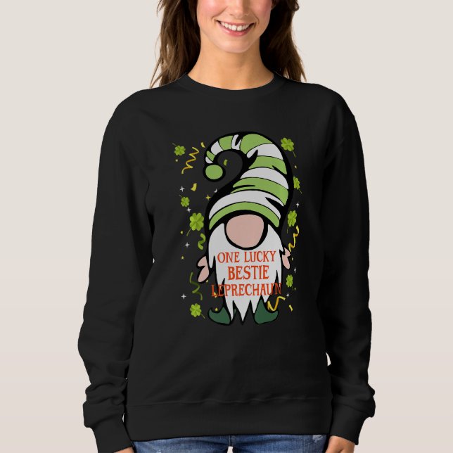 Sudadera Bestie Funny St Patrick S Day Lucky Gnome Family M (Anverso)