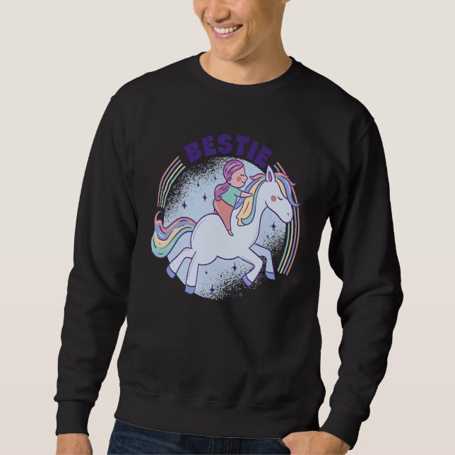 Sudadera Bestie Graphic Horse Lover Equestrian Rider Horses (Anverso)