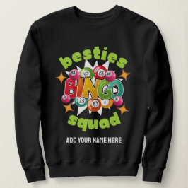 Sudadera BESTIES BINGO SQUAD Nombre personalizado Bachelore