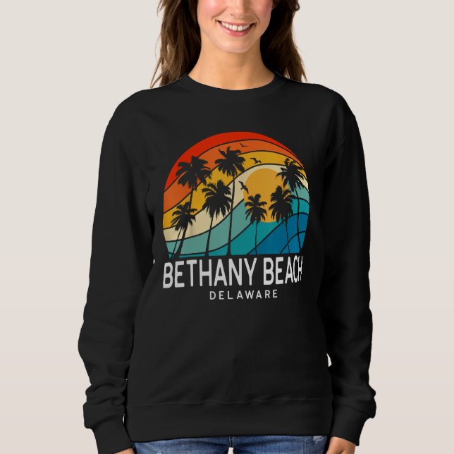 Sudadera Bethany Beach Delaware Palm Tree Tropical Beach So (Anverso)