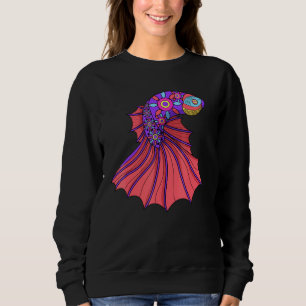 Sudadera Betta Fish Mandala Siamés Fans