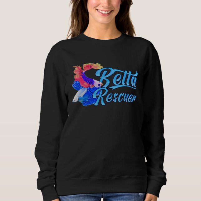 Sudadera Betta Fish Rescuer Fish Rescue Aquarium (Anverso)