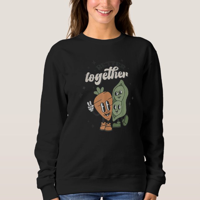 Sudadera Better Together Peas and Carrot Retro Valentines D (Anverso)