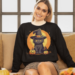 Sudadera Bewitando el gato Kitty de Halloween