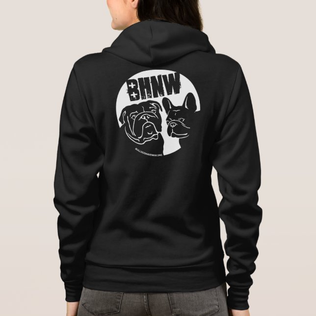 Sudadera BHNW diseño del bulldog inglés y francés de 2013 (Reverso)