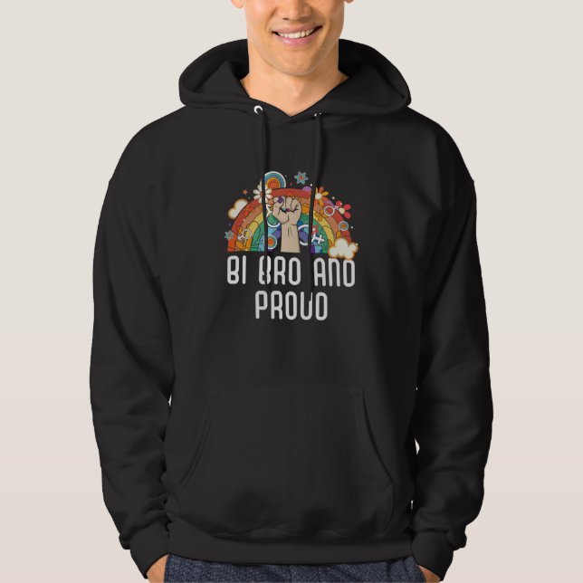 Sudadera Bi Bro And Proud Bisexual Rainbow Pride Bisexualit (Anverso)