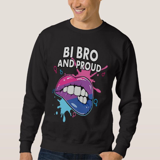 Sudadera Bi Bro And Proud Bisexual Rainbow Pride Bisexualit (Anverso)