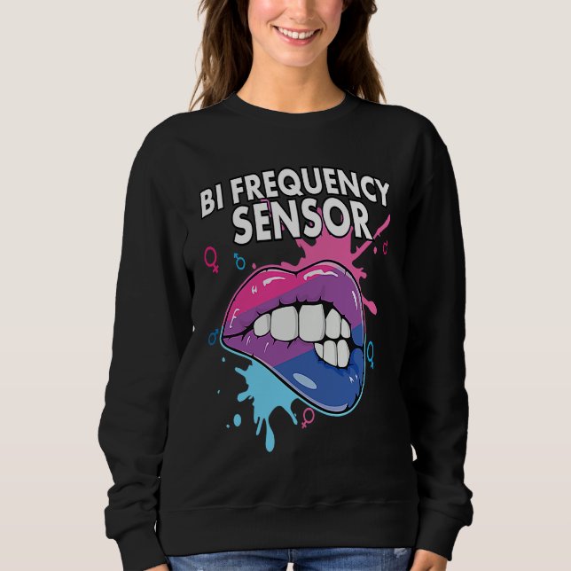 Sudadera Bi Frequency Sensor Bisexual Rainbow Pride Bisexua (Anverso)