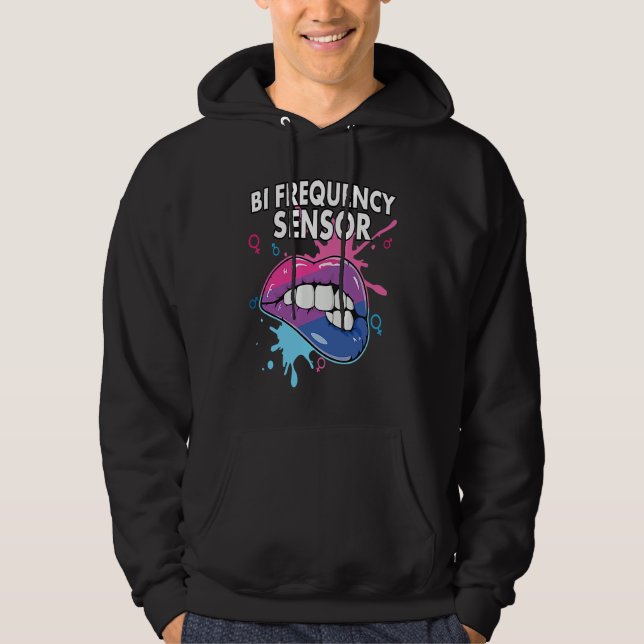 Sudadera Bi Frequency Sensor Bisexual Rainbow Pride Bisexua (Anverso)