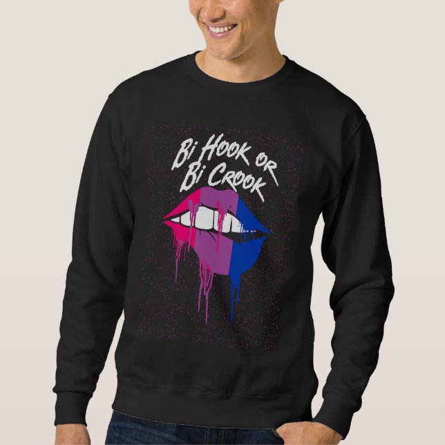Sudadera Bi Hook o Bi Crook Bisexual LGBTQ Bi Pride LGBT (Anverso)