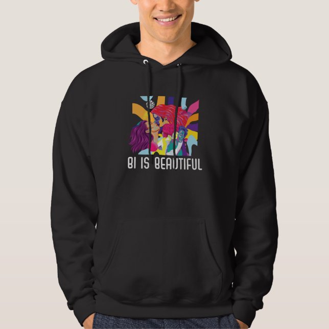 Sudadera Bi Is Beautiful Bisexual Rainbow Pride Bisexuality (Anverso)