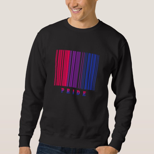 Sudadera Bi Orgullo Código de barras Bisexual Bandera Lgbtq (Anverso)