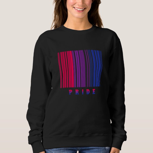 Sudadera Bi Orgullo Código de barras Bisexual Bandera Lgbtq (Anverso)