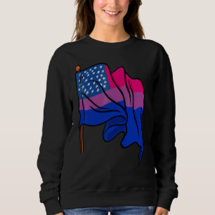 Sudadera Bi Orgullo Mes Bandera Estadounidense Bisexual Ban