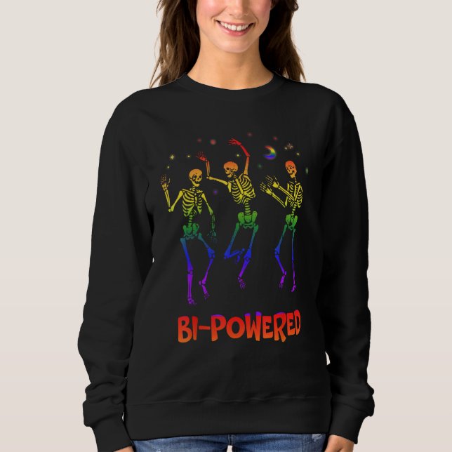 Sudadera Bi Powered Bisexual LGBTQ Bi Pride LGBT Motivation (Anverso)