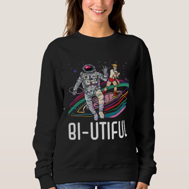 Sudadera Bi Utiful Bisexual Rainbow Pride Bisexuality LGBTQ (Anverso)