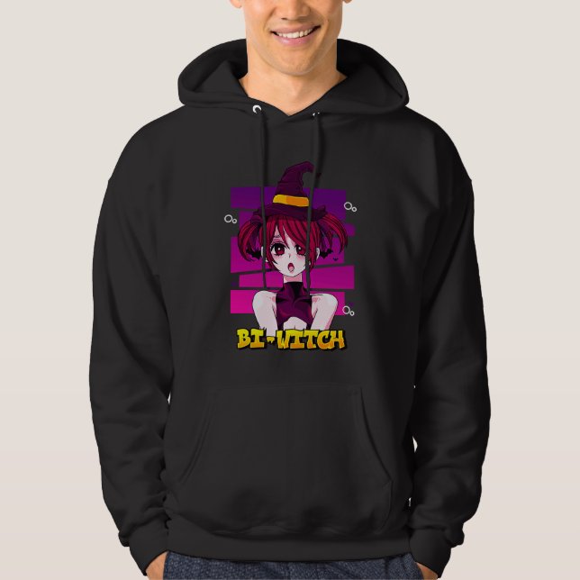Sudadera Bi Witch Bisexual Witch Pun Bihexual Bi Pride Gay  (Anverso)