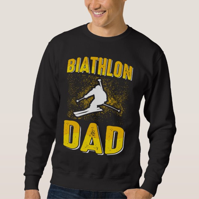 Sudadera Biathlon Dad  Winter Sports Biathlete Father Mount (Anverso)