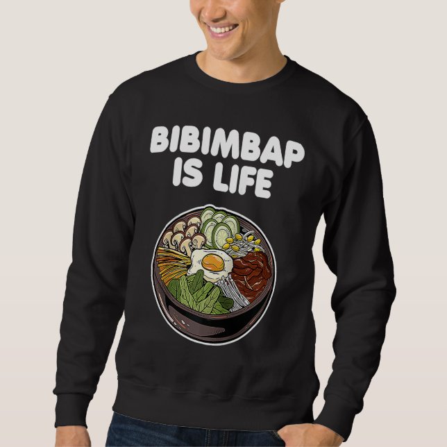 Sudadera Bibimbap Es Vida Comida Coreana Arroz Kimchi Gochu (Anverso)