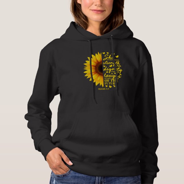 Sudadera Biblia cristiana de girasol lindo versus mujer ado (Anverso)