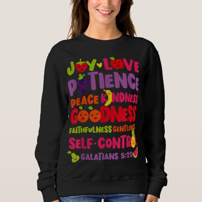 Sudadera Biblia Cristiana Verse Fruta Del Espíritu Galatian (Anverso)