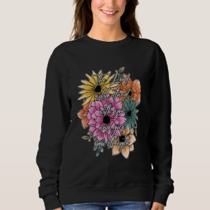 Sudadera Biblia Cristiana Verse Jesus Boho Flores de época