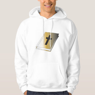 Sudadera Biblia Santa Dorada con Cruz Negra Religiosa