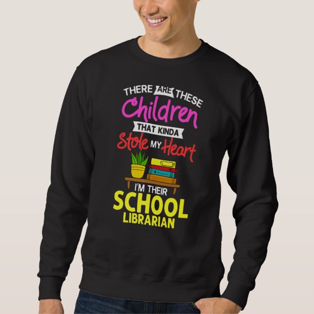 Sudadera Biblioteca de libros de escuelas Biblioteca auxili (Anverso)