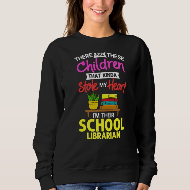 Sudadera Biblioteca de libros de escuelas Biblioteca auxili (Anverso)