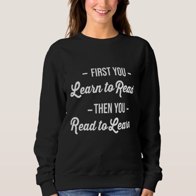 Sudadera Biblioteca de Libros de Lectura de Libros (Anverso)