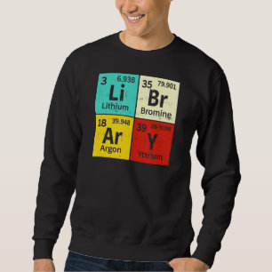 Sudadera Biblioteca de libros de lectura periódica de bibli