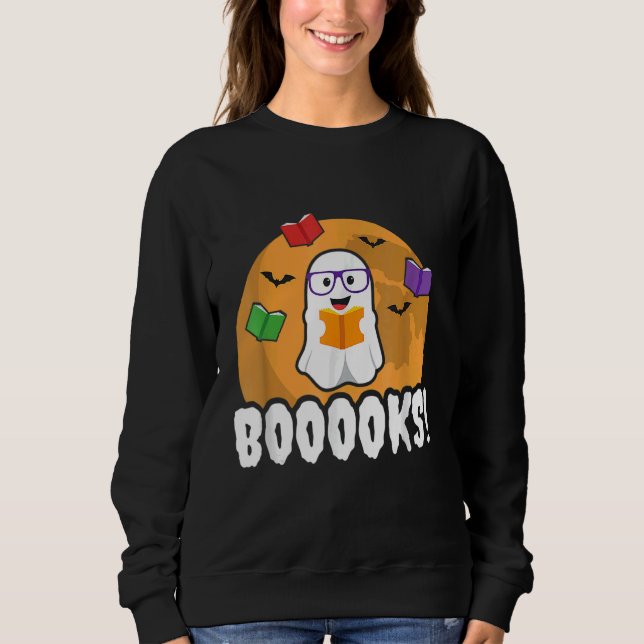 Sudadera Biblioteca de Libros Fantasmales Booooks Leer Libr (Anverso)