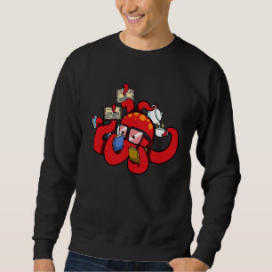 Sudadera Bibliotecario adicto a los libros leyendo pulpo ca