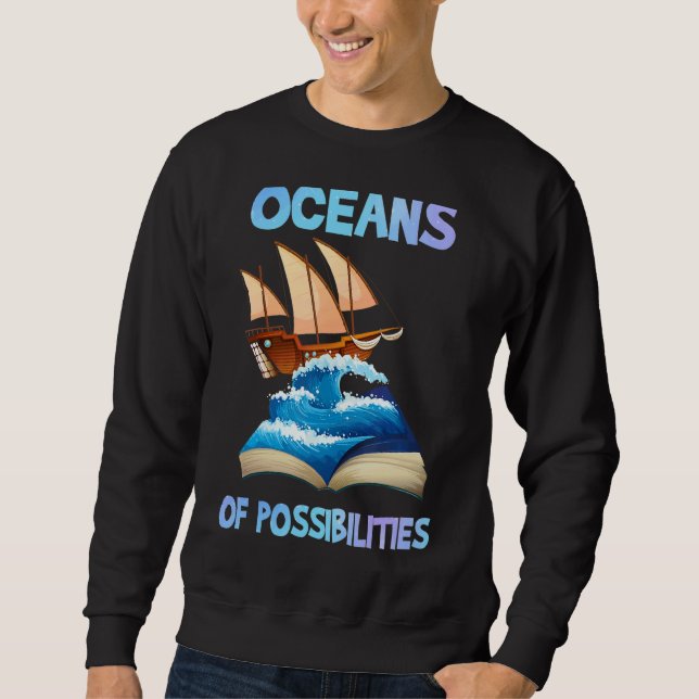 Sudadera Bibliotecario De Summer Reading 2022 Oceans Of Pos (Anverso)