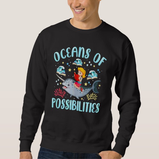 Sudadera Bibliotecario De Summer Reading 2022 Oceans Of Pos (Anverso)