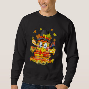 Sudadera Bibliotecario Libro Lector Pavo Día de Acción de G