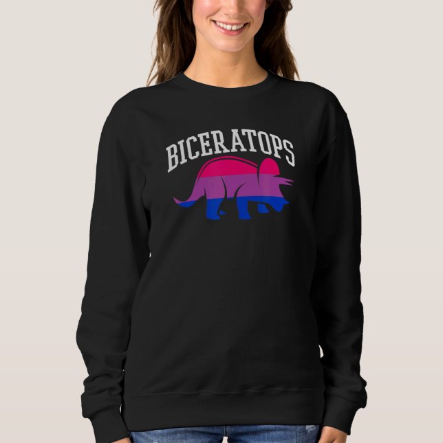 Sudadera Biceratops Triceratops Dinosaur Bisexual Orgullo P (Anverso)