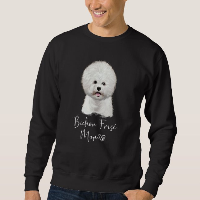 Sudadera Bichon Frisé Mom Cute Puppy Perder Bichon Frisé (Anverso)