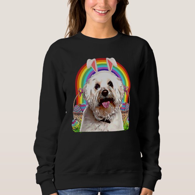 Sudadera Bichons Frise Dog Easter Bunny Egg Hunt (Anverso)