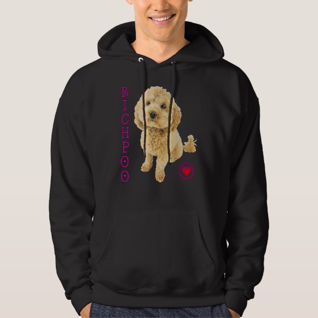 Sudadera Bichpoo Cachorro de perro cruza fideos Super Cubo  (Anverso)