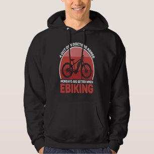 Sudadera Bici eléctrica Chiste Ciclismo eléctrico el lune