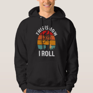 Sudadera Bicicleta BMX Vintage Así es Como Rueda Ciclista R