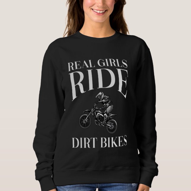 Sudadera Bicicleta Cute Dirt Para Chicas Motocross Bike Rac (Anverso)