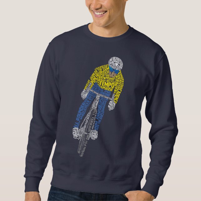 Sudadera Bicicleta de ciclismo de arte de palabra (Anverso)